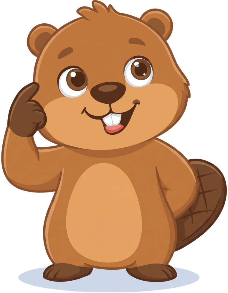 BrightNest Kids mascot waving